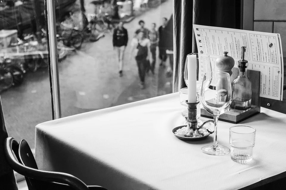 Illustrative photo: A restaurant table set for a meal